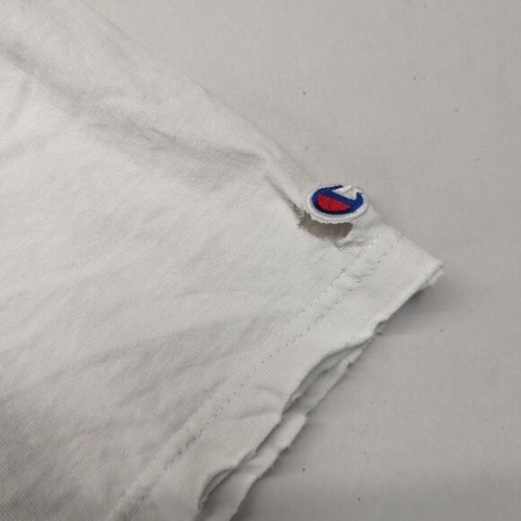 Champion Stanford University Hawaiian Hibiscus Floral Print White Thrashed Large - Picture 2 of 12